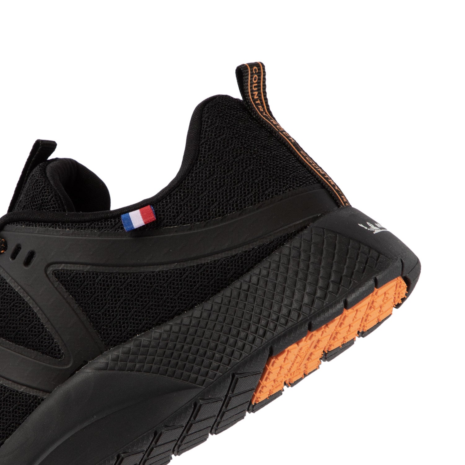 URBAN COMFORT MEN'S BLACK ORANGE MICHELIN FOOTWEAR CR15 SNEAKER 