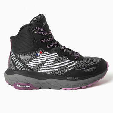 Botín Zapatilla Impermeable Mujer Negro Rosa Michelin Aw06