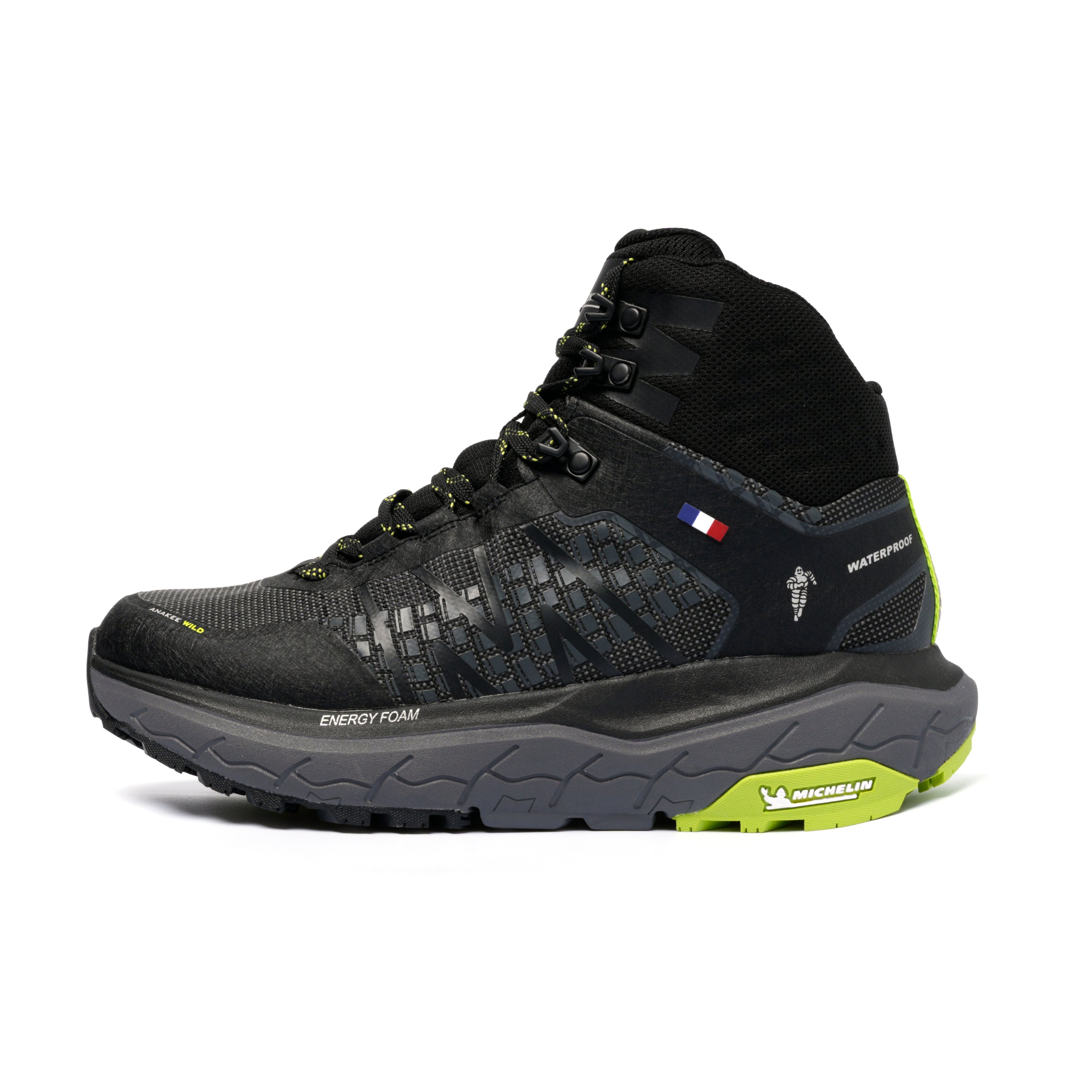 BOTIN OUTDOOR WATERPROOF HOMBRE NEGRO VERDE MICHELIN FOOTWEAR AW03