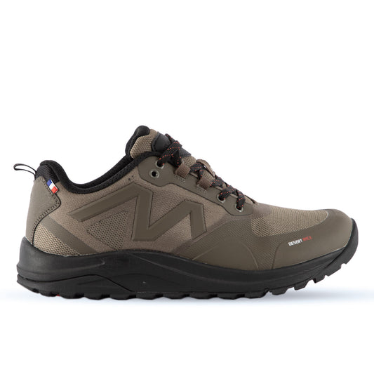 MEN'S TRAIL RUNNING SHOE TAUPE RED MICHELIN FOOTWEAR DR28