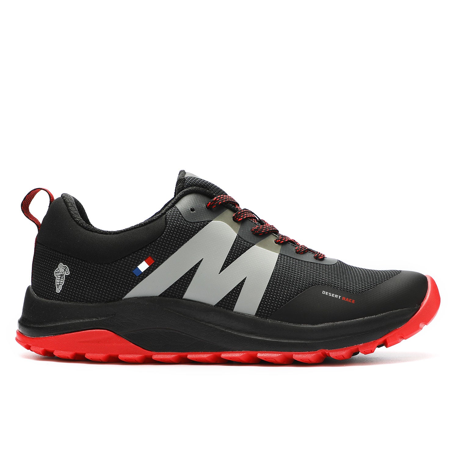 ZAPATILLA TRAIL RUNNING NEGRO ROJO DR40