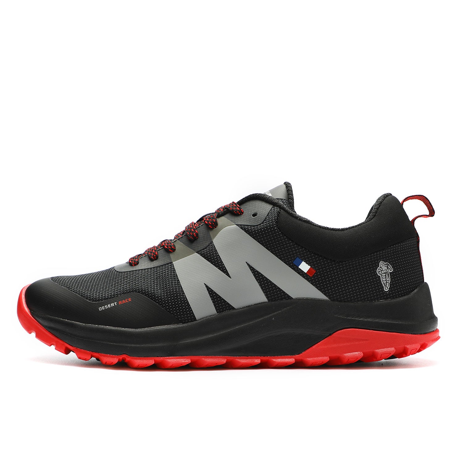 ZAPATILLA TRAIL RUNNING NEGRO ROJO DR40