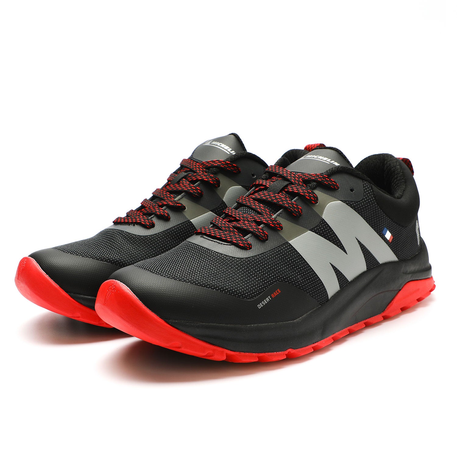 ZAPATILLA TRAIL RUNNING NEGRO ROJO DR40