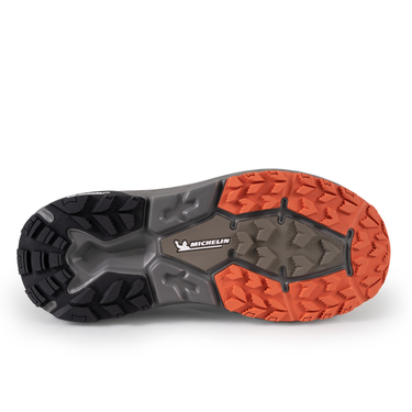 Zapatilla Urbana Outdoor Hombre Gris Y Naranjo Michelin Aw10